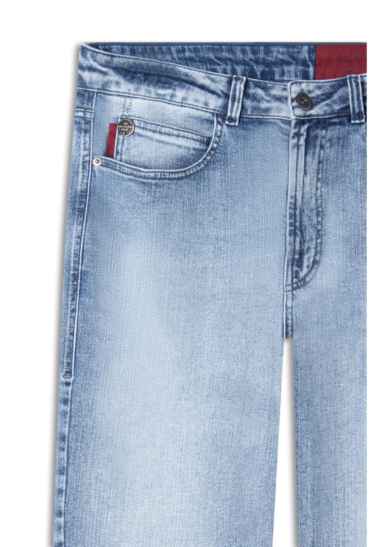Calça Classic Denim Elastic Slim 5 Pockets Lav.Claro C/ Pincelado