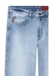 Calça Classic Denim Elastic Slim 5 Pockets Lav.Claro C/ Pincelado
