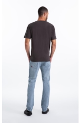 Calça Classic Denim Elastic Slim 5 Pockets Lav.Claro C/ Pincelado