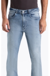 Calça Classic Denim Elastic Slim 5 Pockets Lav.Claro C/ Pincelado