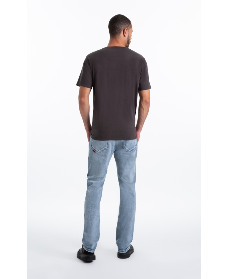 Calça Classic Denim Elastic Slim 5 Pockets Lav.Claro C/ Pincelado