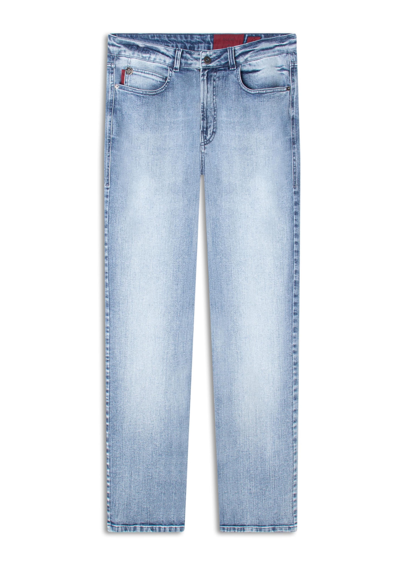 Calça Classic Denim Elastic Slim 5 Pockets Lav.Claro C/ Pincelado