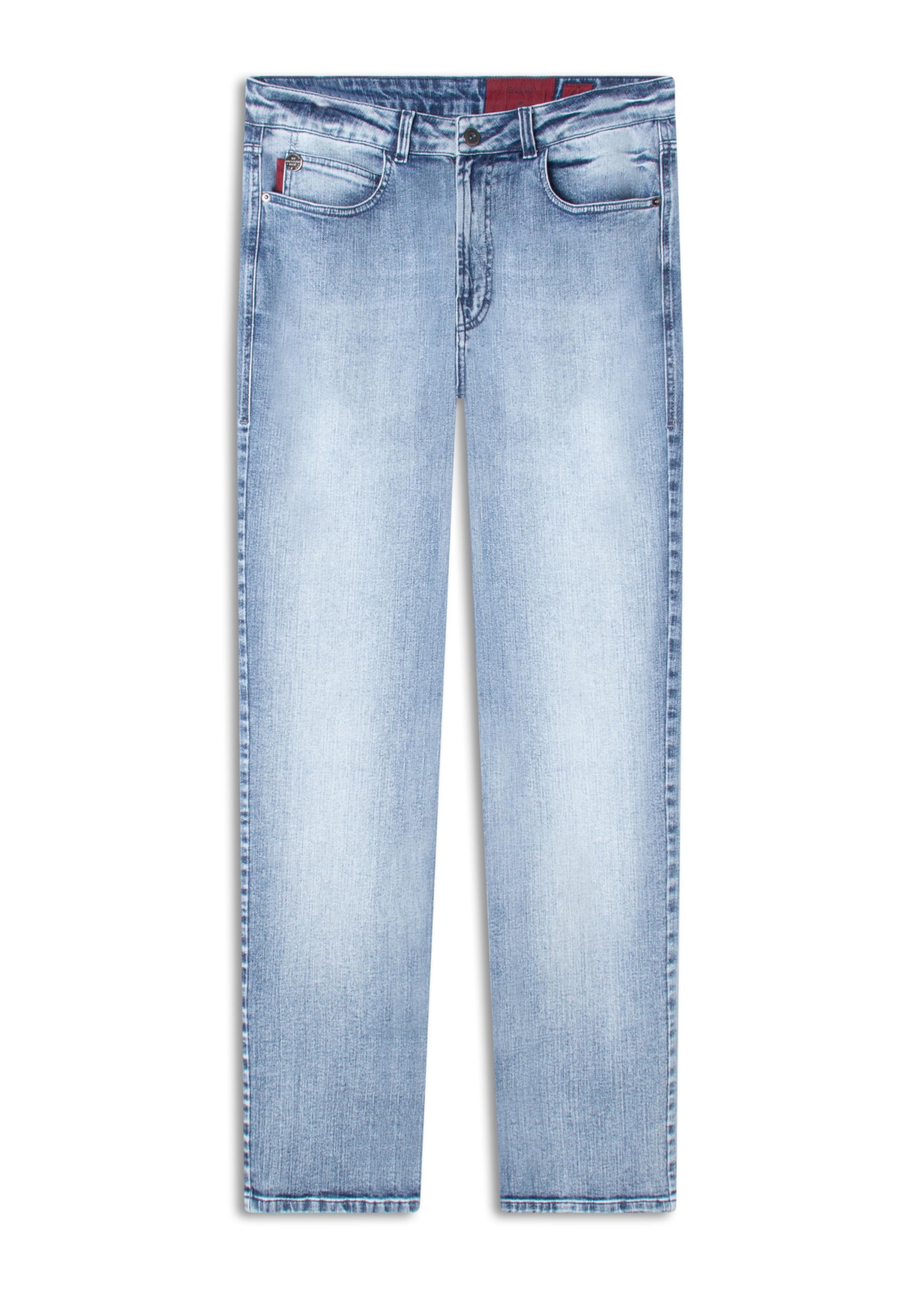 Calça Classic Denim Elastic Slim 5 Pockets Lav.Claro C/ Pincelado