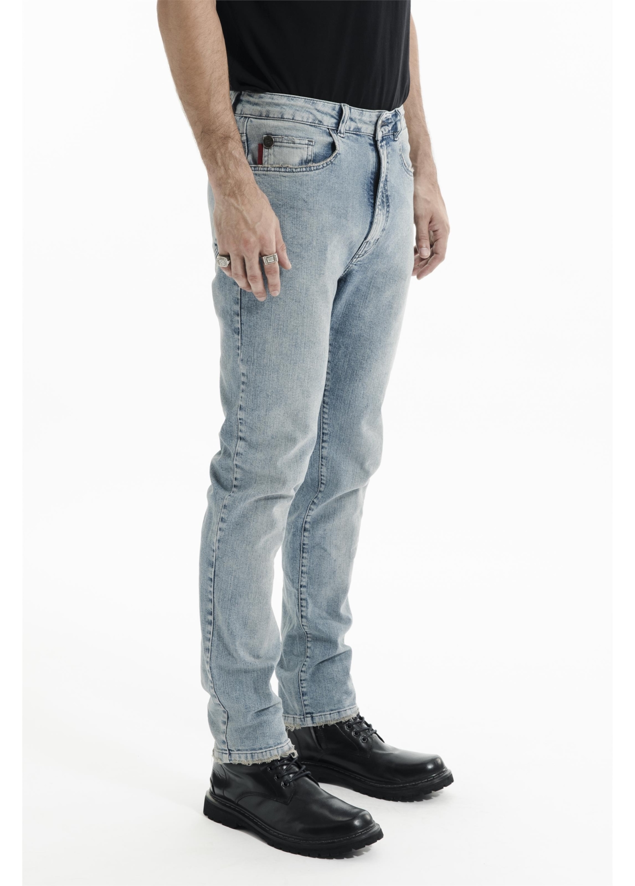 Calça Classic Denim Elastic Slim Lav.Delave Com  Matiz