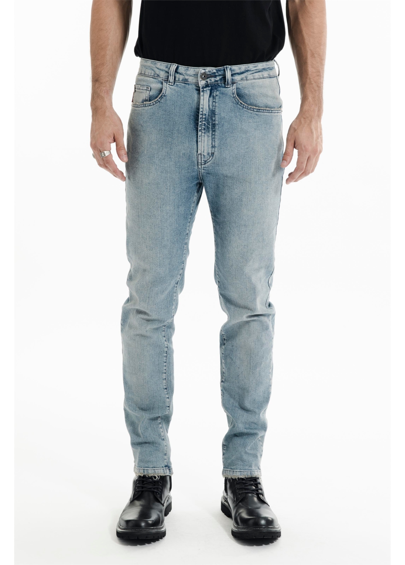 Calça Classic Denim Elastic Slim Lav.Delave Com  Matiz