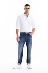 Calça Classic Denim Elastic Slim Lav.Escuro C/ Matiz
