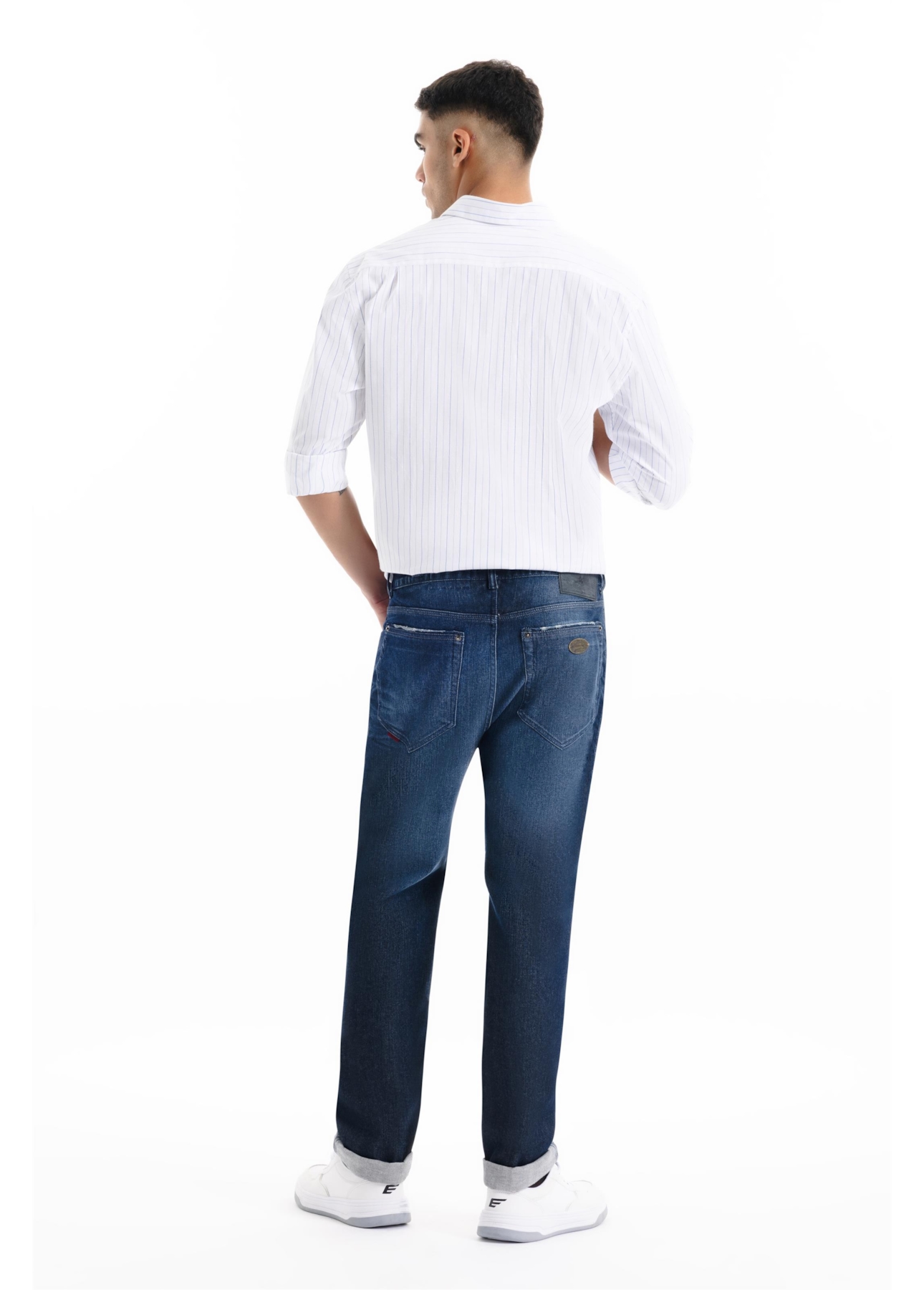 Calça Classic Denim Elastic Slim Lav.Escuro C/ Matiz