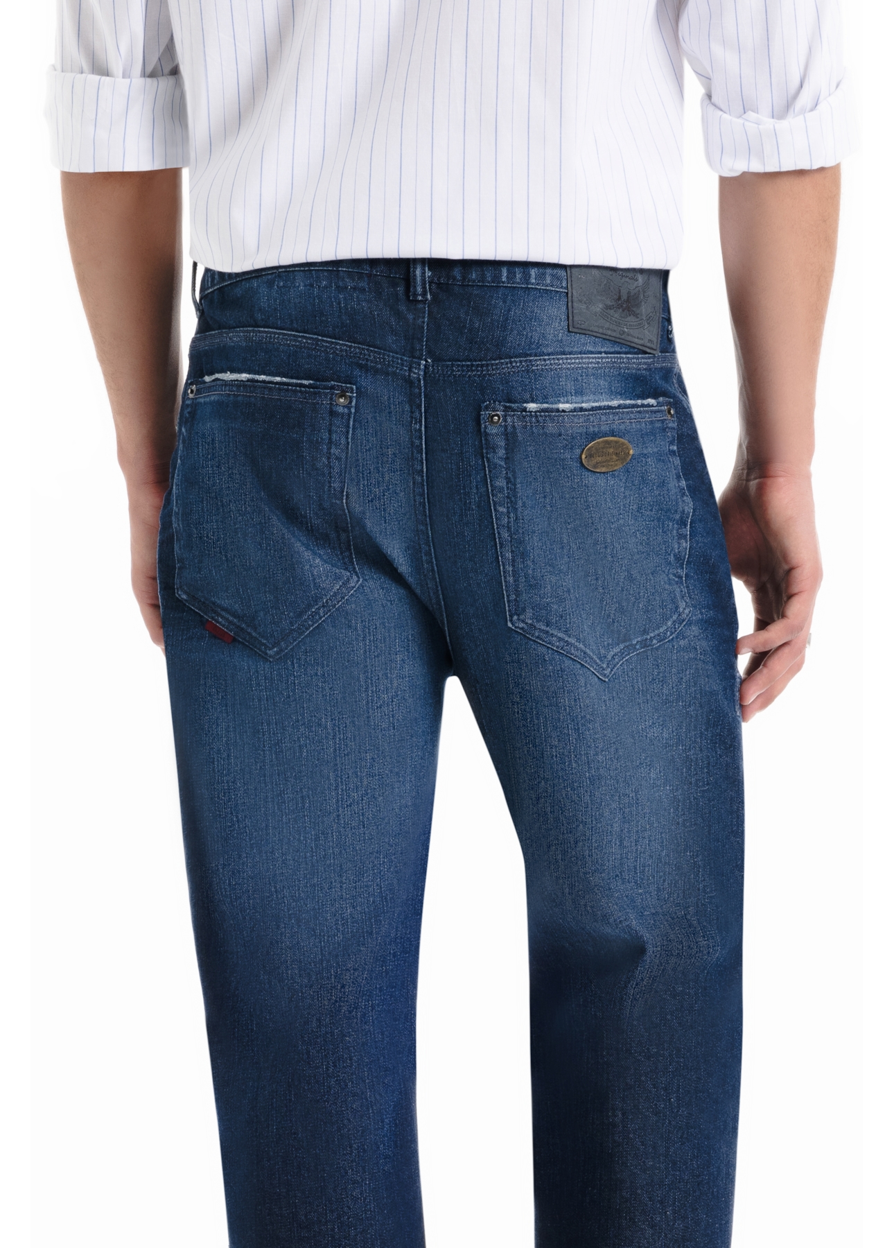 Calça Classic Denim Elastic Slim Lav.Escuro C/ Matiz
