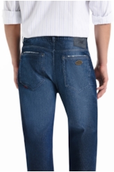 Calça Classic Denim Elastic Slim Lav.Escuro C/ Matiz