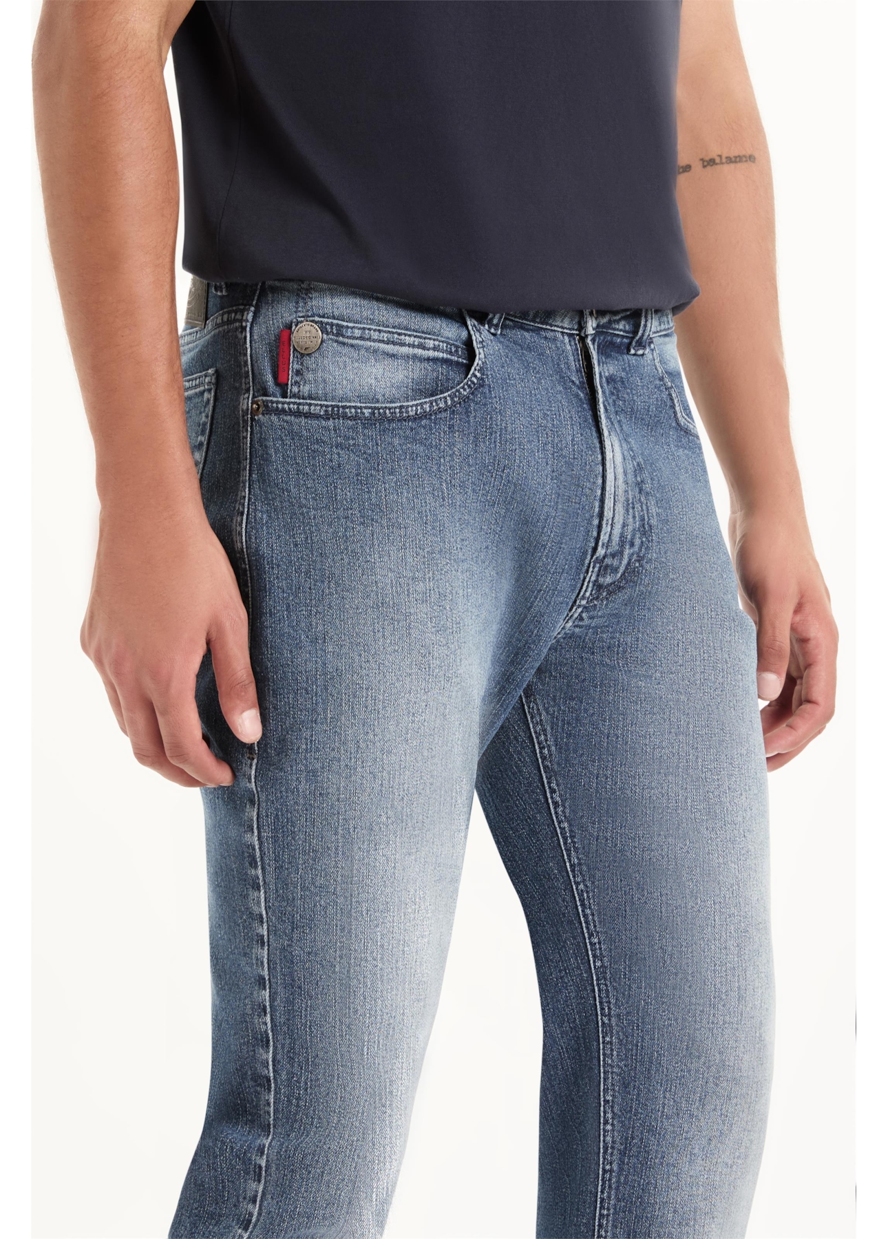 Calça Classic Denim Elastic Slim Lav.Medio