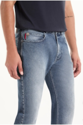 Calça Classic Denim Elastic Slim Lav.Medio
