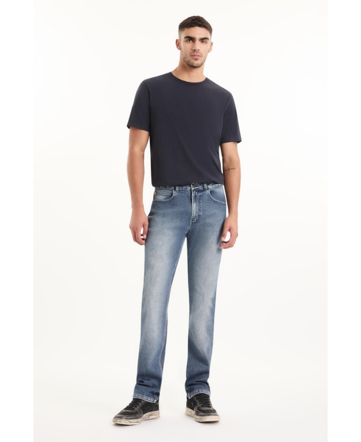 Calça Classic Denim Elastic Slim Lav.Medio