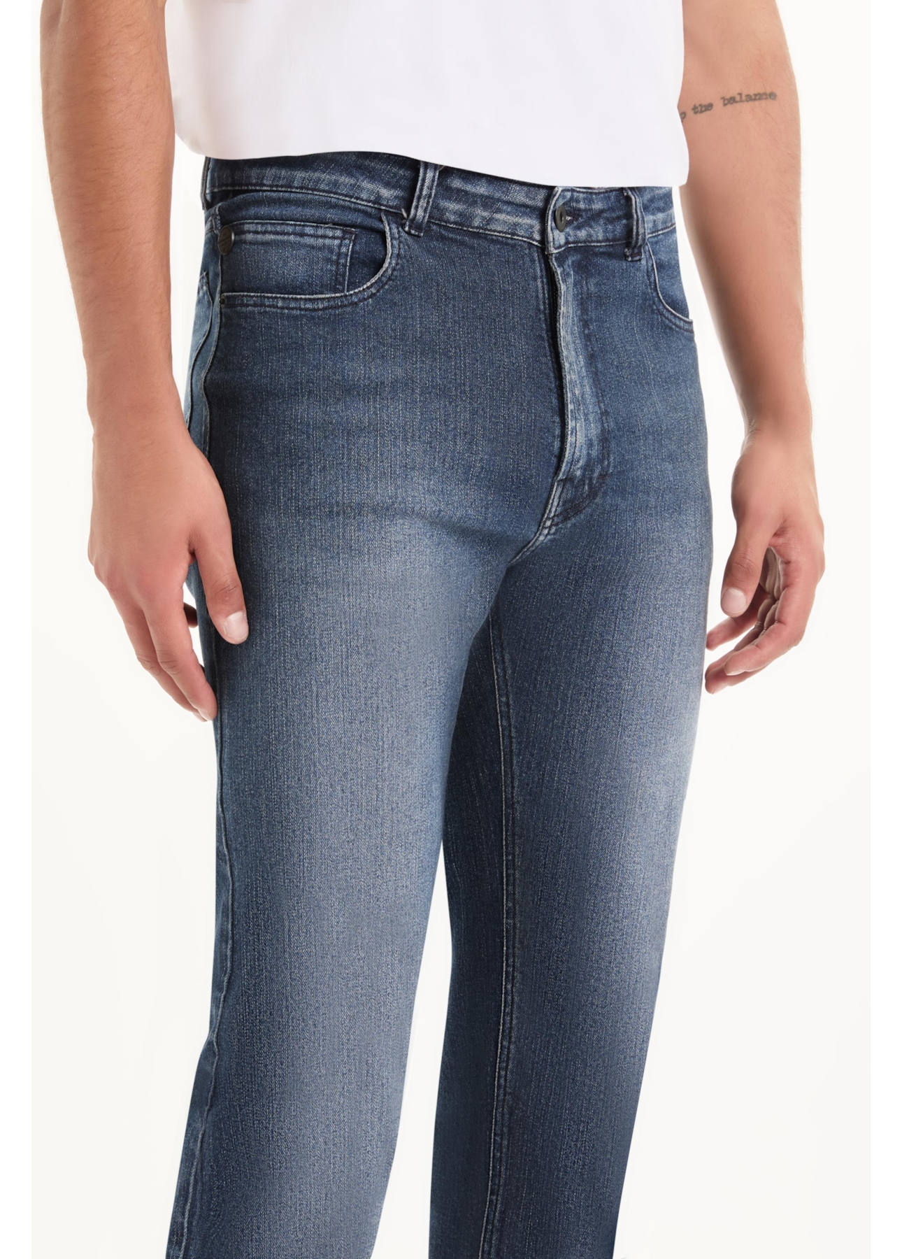 Calça Classic Denim Elastic Straight Lav.Escuro