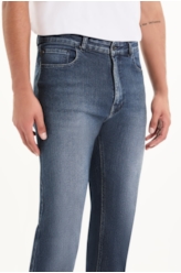 Calça Classic Denim Elastic Straight Lav.Escuro