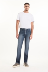 Calça Classic Denim Elastic Straight Lav.Escuro