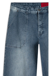 Calça Classic Denim Elastic Wide Leg 2096-Lav.Medio C/ Used