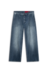 Calça Classic Denim Elastic Wide Leg 2096-Lav.Medio C/ Used