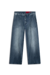 Calça Classic Denim Elastic Wide Leg 2096-Lav.Medio C/ Used
