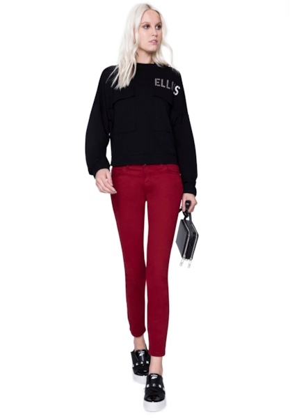 Calça Classic Skinny Light Dark Wine