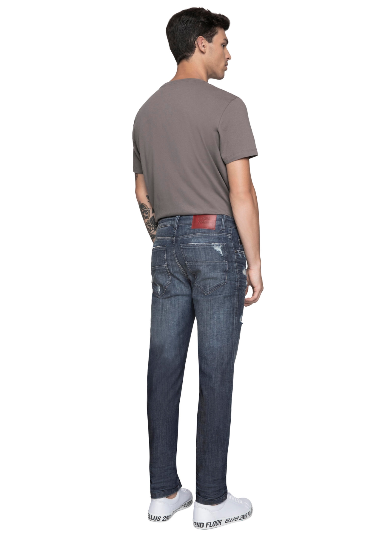 Calça Classic Stefan Slim 615 Lav.Escuro C/Peq.Puid
