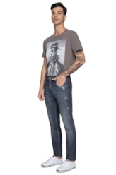 Calça Classic Stefan Slim 615 Lav.Escuro C/Peq.Puid