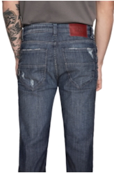 Calça Classic Stefan Slim 615 Lav.Escuro C/Peq.Puid