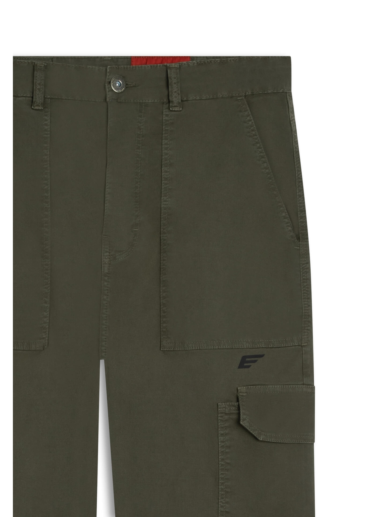 Calça Color Canvas Baggy Cargo Verde Oliva