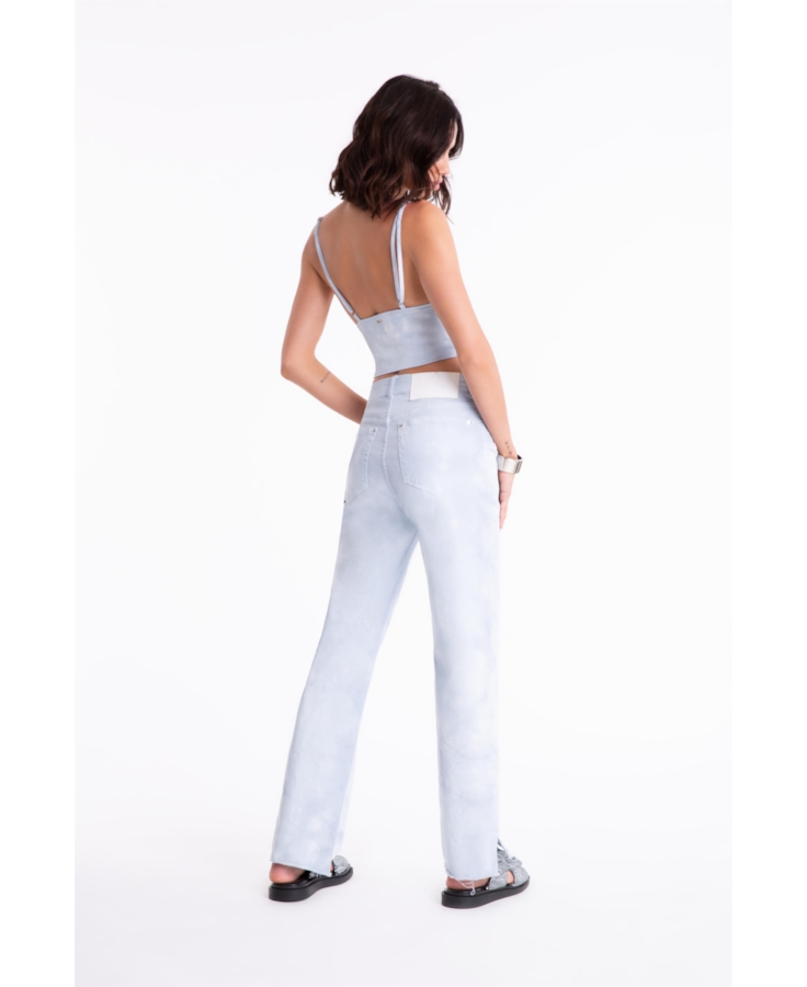 Calça Color Low Rise Tie Dye Azul Pervante