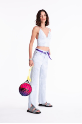Calça Color Low Rise Tie Dye Azul Pervante