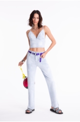 Calça Color Low Rise Tie Dye Azul Pervante