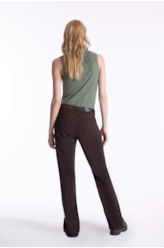 Calça Color Touch Flare Marrom Escuro