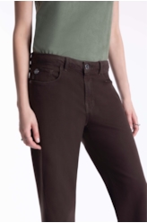 Calça Color Touch Flare Marrom Escuro