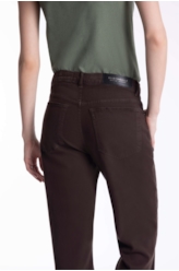 Calça Color Touch Flare Marrom Escuro