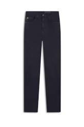 Calça Color Touch Straight Dark Navy