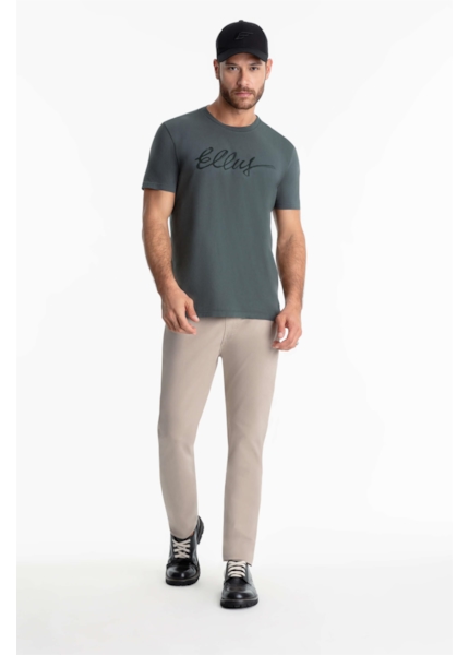 Calça Color Touch Straight Husk