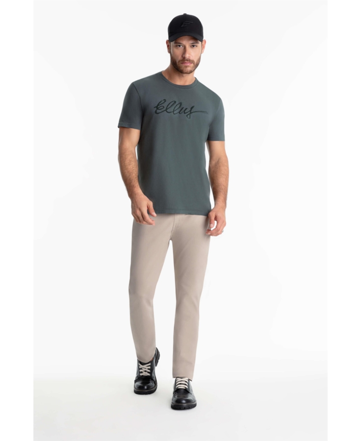 Calça Color Touch Straight Husk