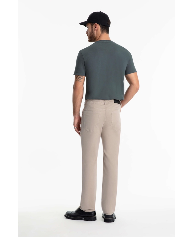 Calça Color Touch Straight Husk