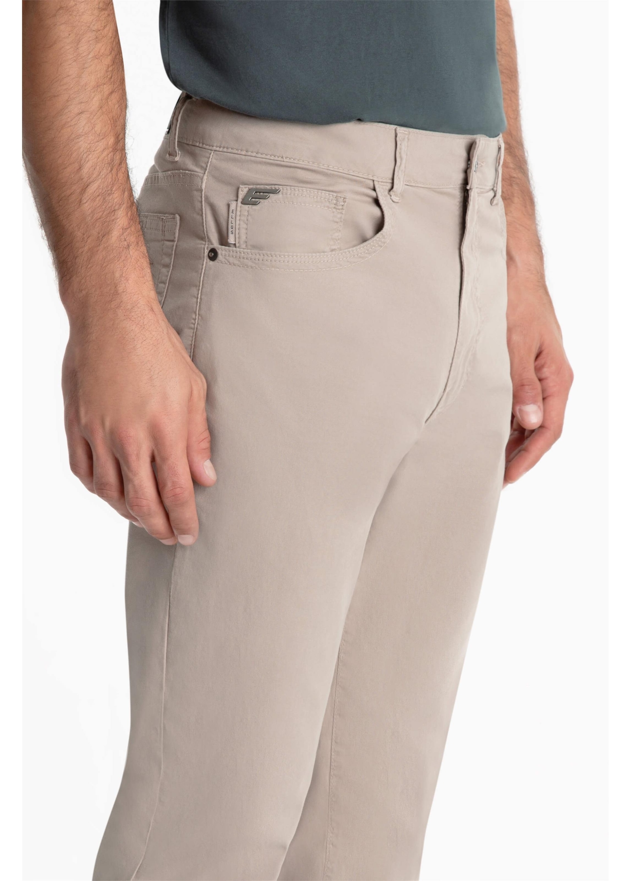 Calça Color Touch Straight Husk
