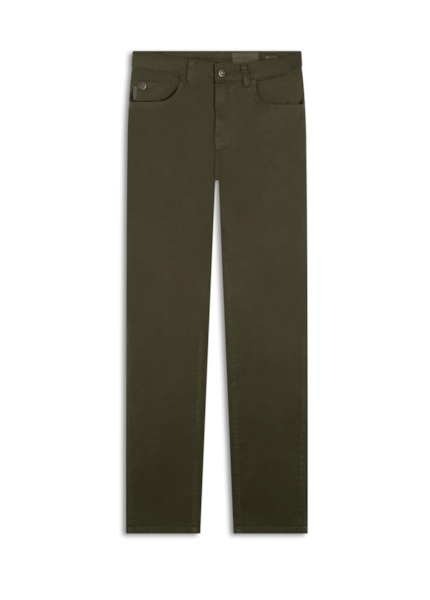 Calça Color Touch Straight Verde Militar