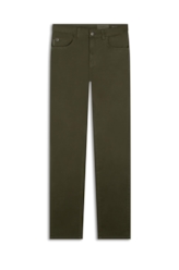 Calça Color Touch Straight Verde Militar