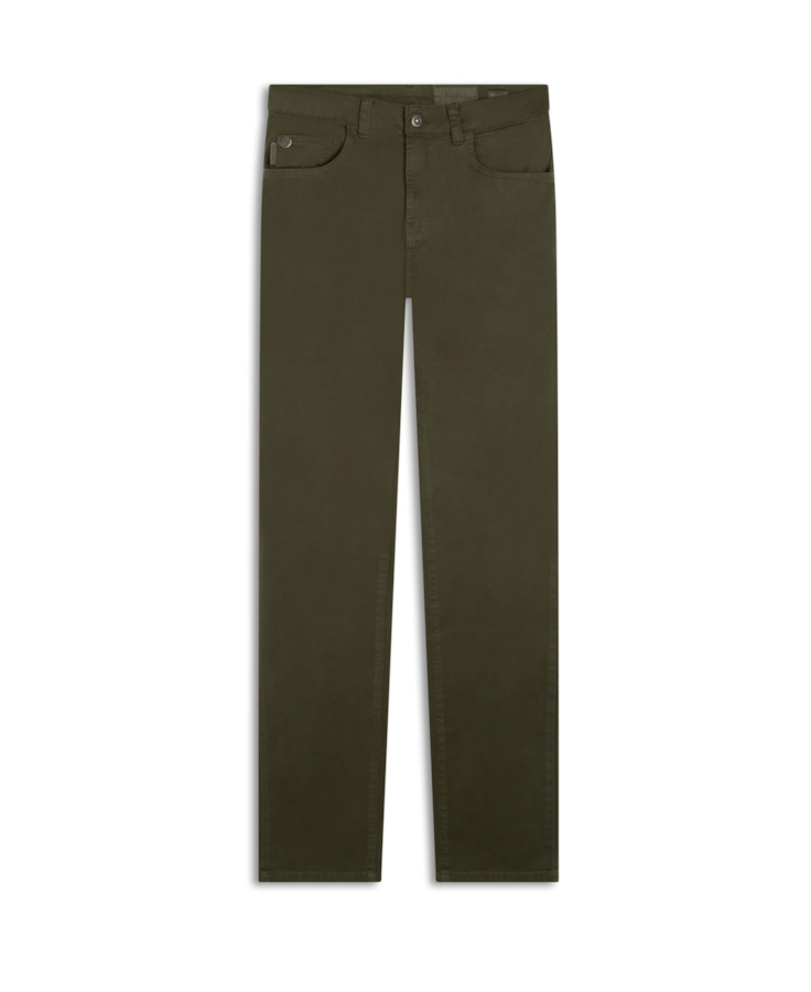 Calça Color Touch Straight Verde Militar