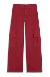 Calça Color Twill Carrot Bordeaux
