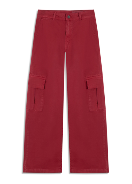 Calça Color Twill Carrot Bordeaux