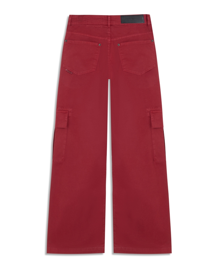 Calça Color Twill Carrot Bordeaux
