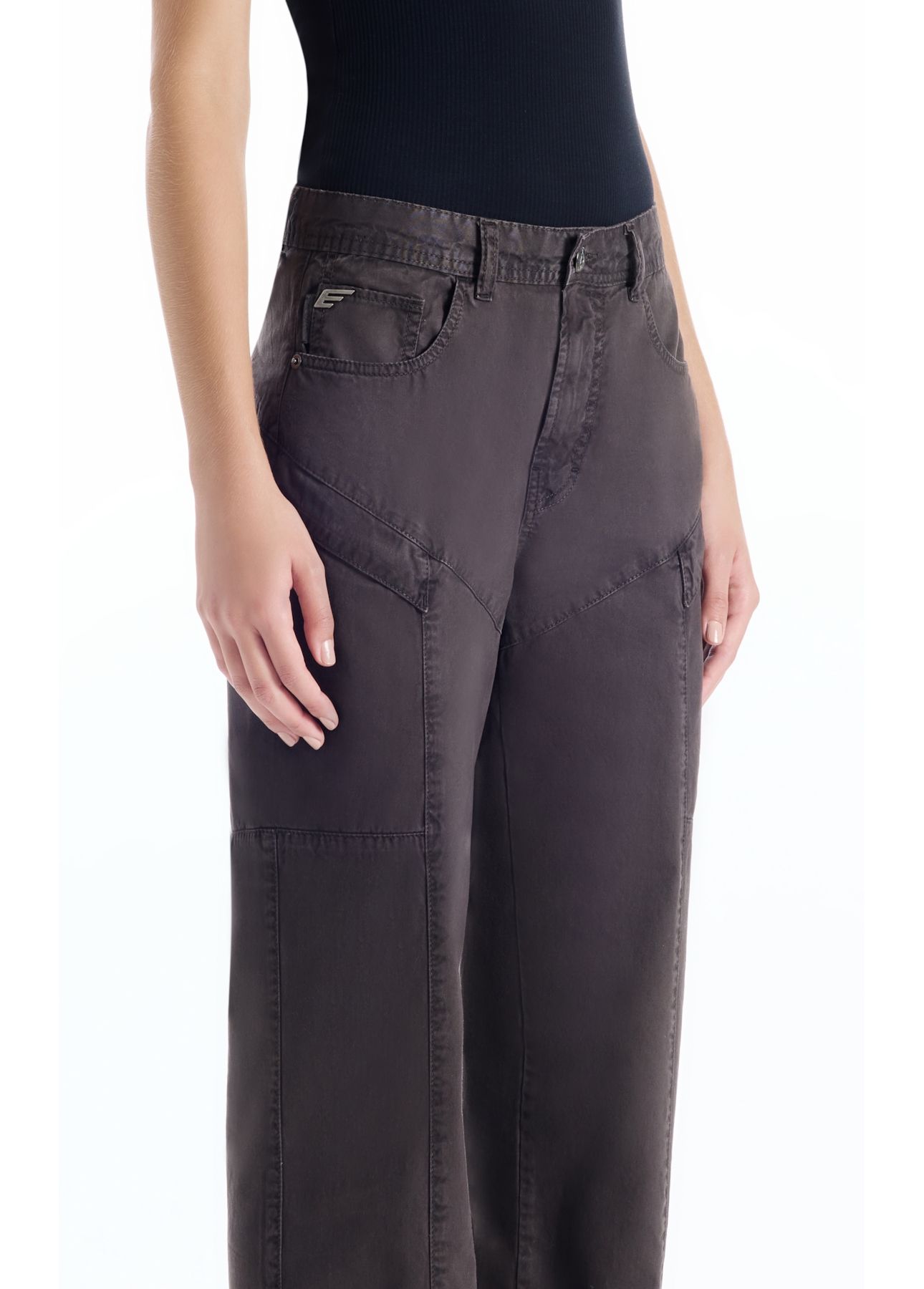 Calça Color Twill Low Rise Plumbo