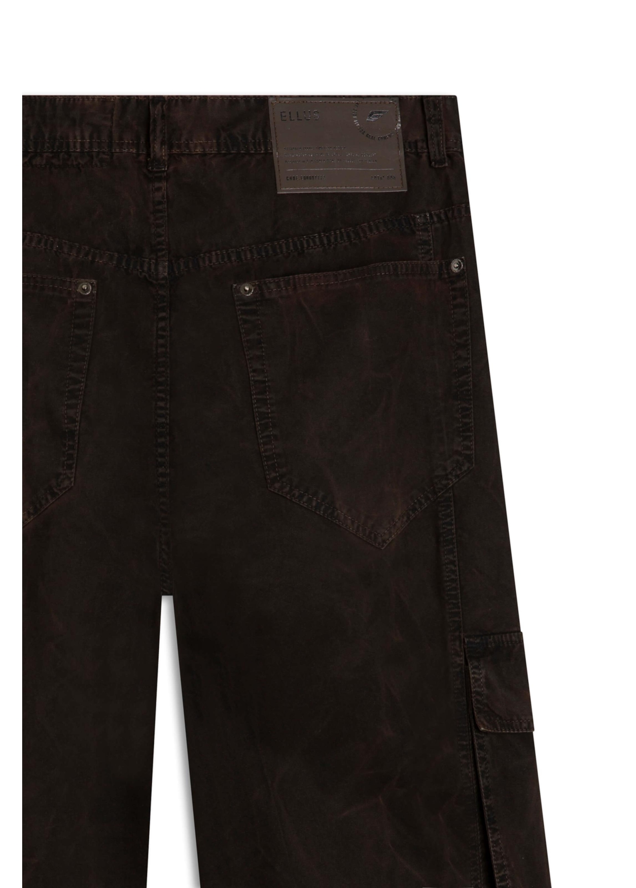 Calça Color Twill Oversized Marmorizado Marrom Escuro