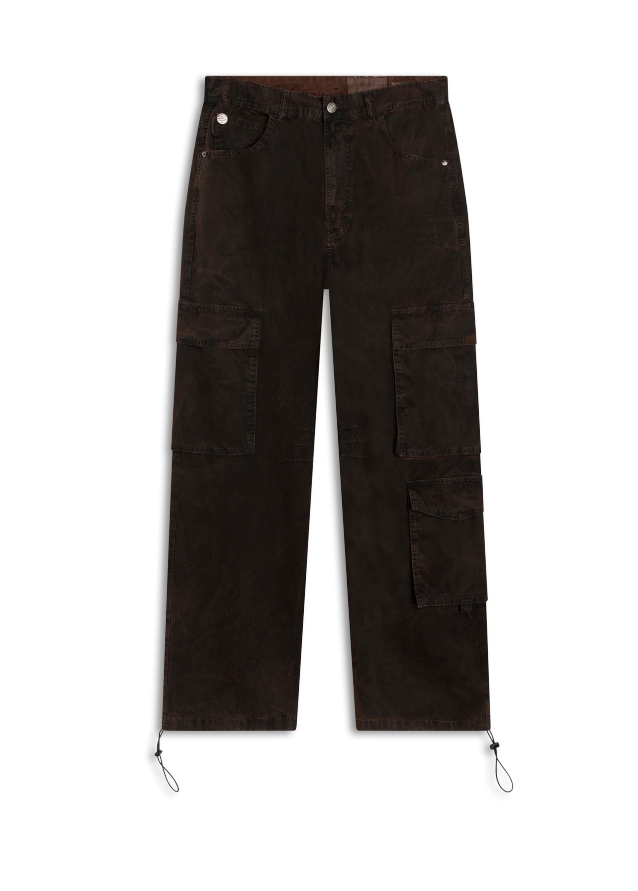 Calça Color Twill Oversized Marmorizado Marrom Escuro