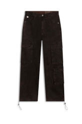 Calça Color Twill Oversized Marmorizado Marrom Escuro