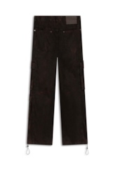 Calça Color Twill Oversized Marmorizado Marrom Escuro