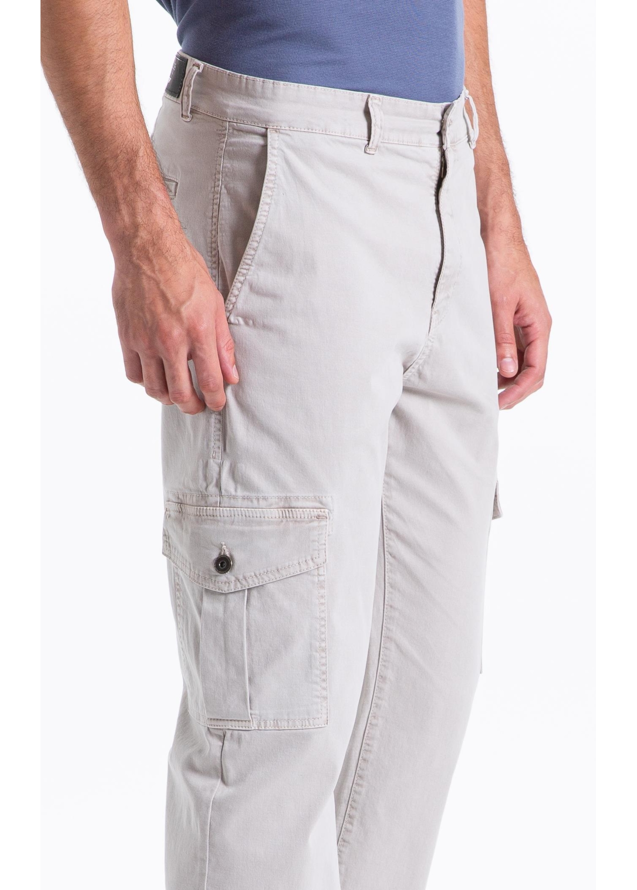 Calça Color Twill Power Classic Cargo Silver